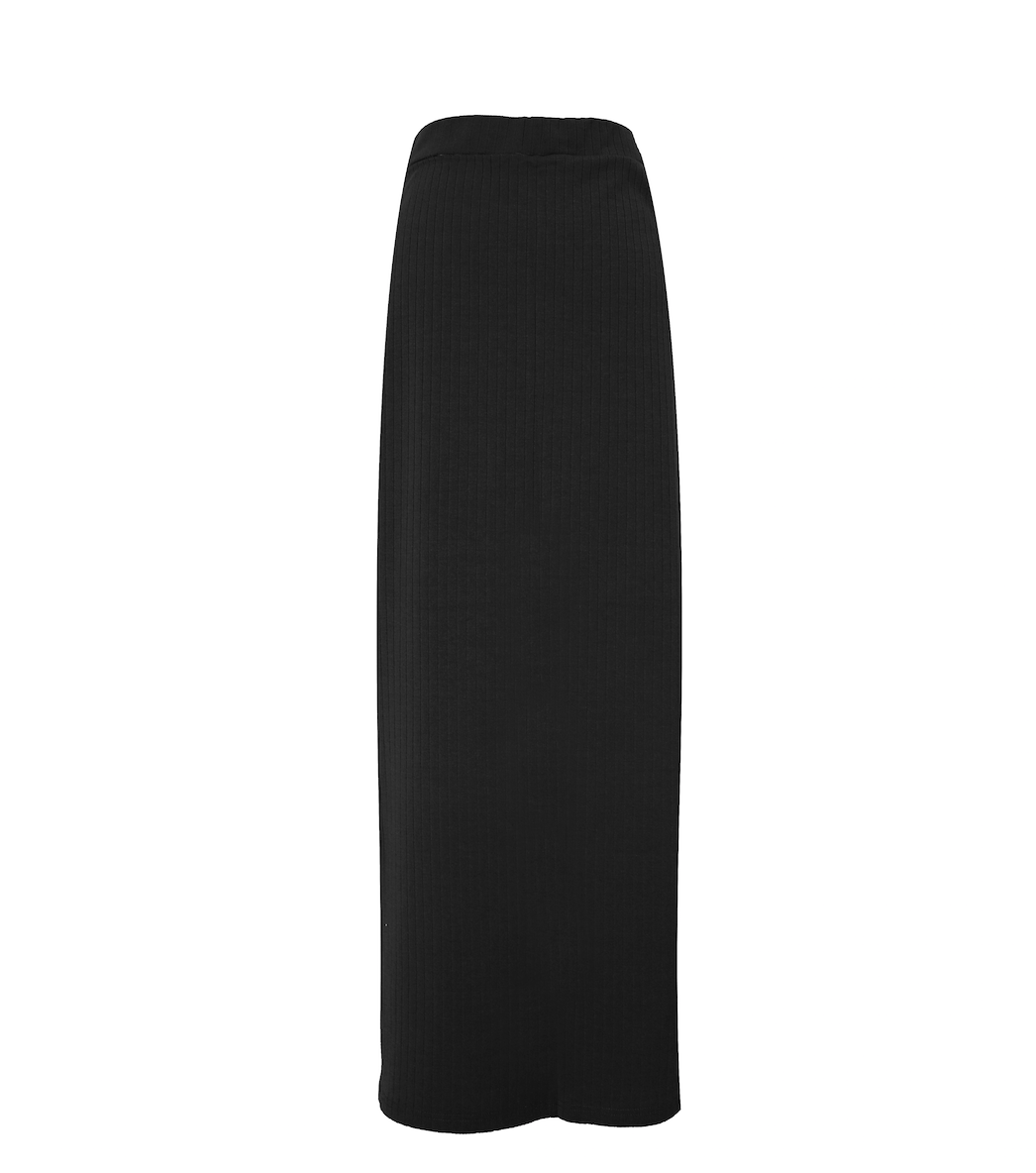 Black maxi ribbed outlet skirt