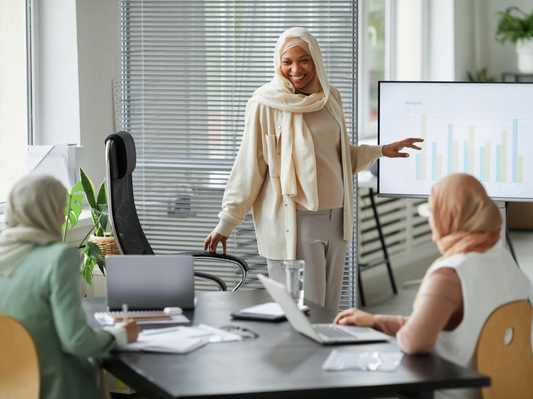 hijabi at work, hijabi in the workplace, working as hijabi, muslim women at work, muslim women workplace tips