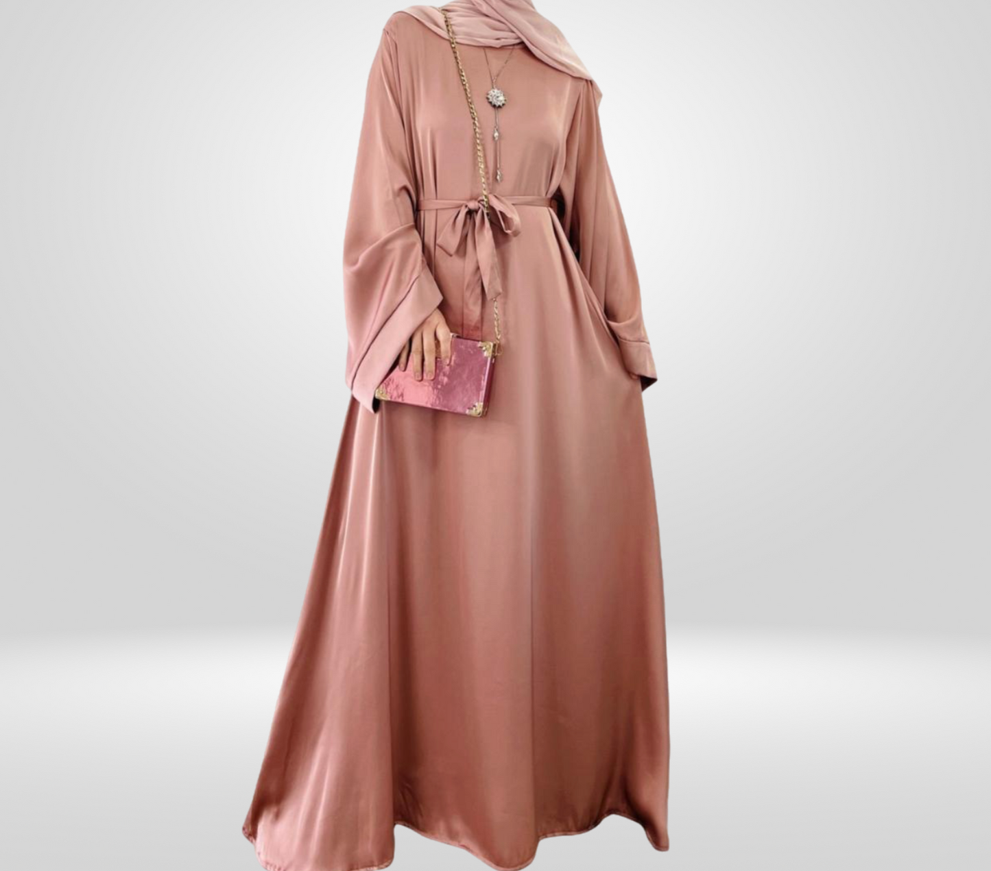 Satin Maxi Dress - Dusty Pink