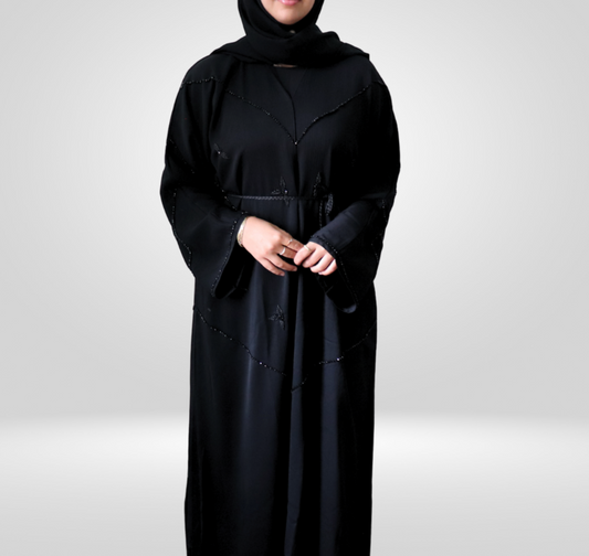 Black Embellished Abaya